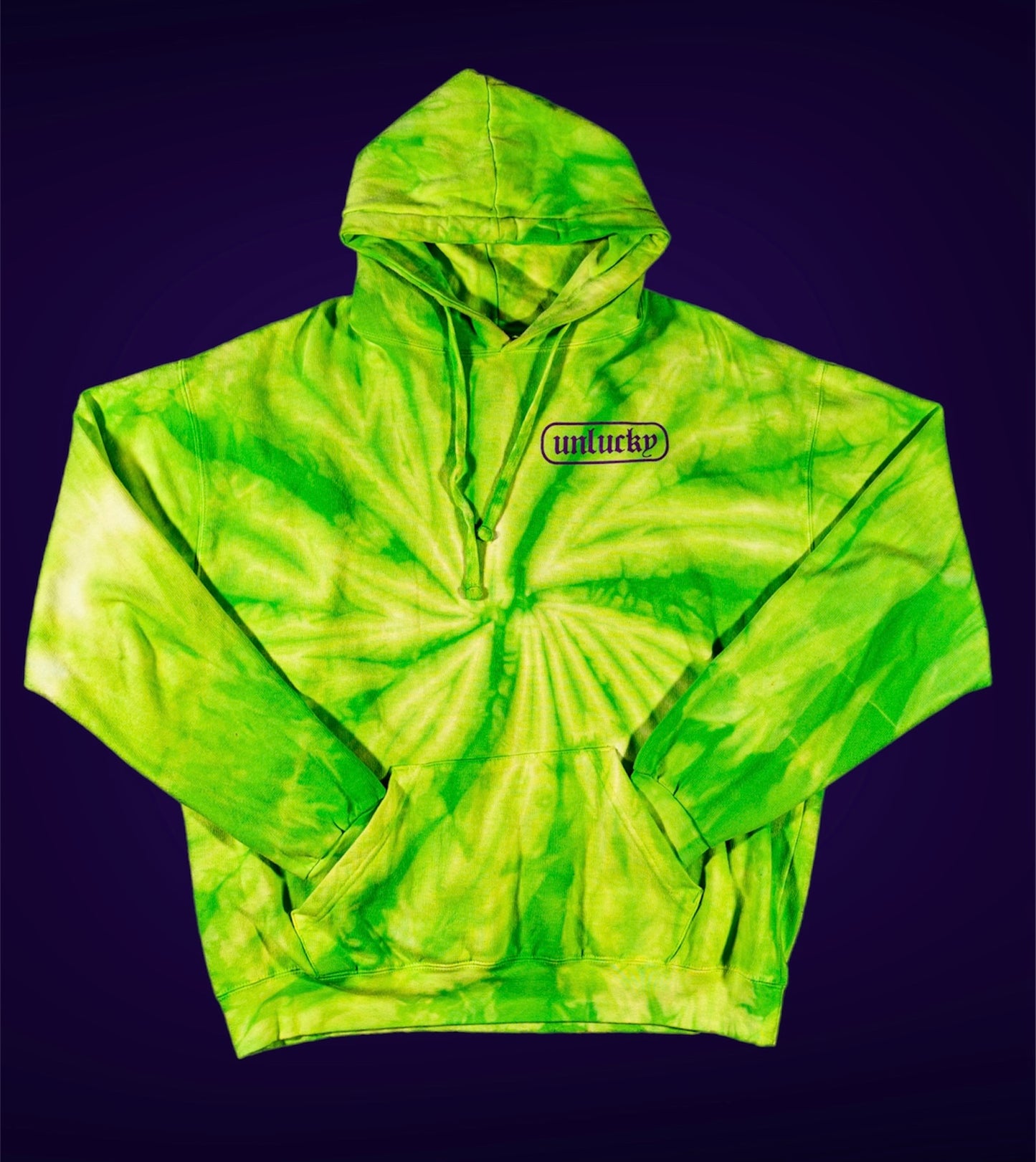 SLIME GREEN TIE-DYE HOODIE