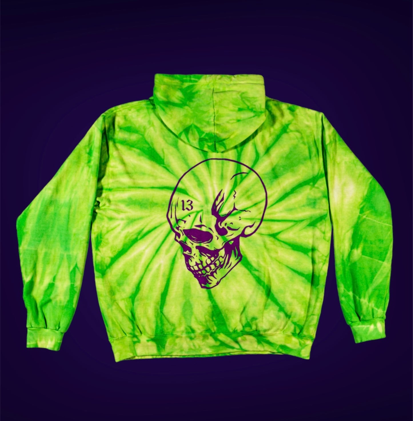 SLIME GREEN TIE-DYE HOODIE