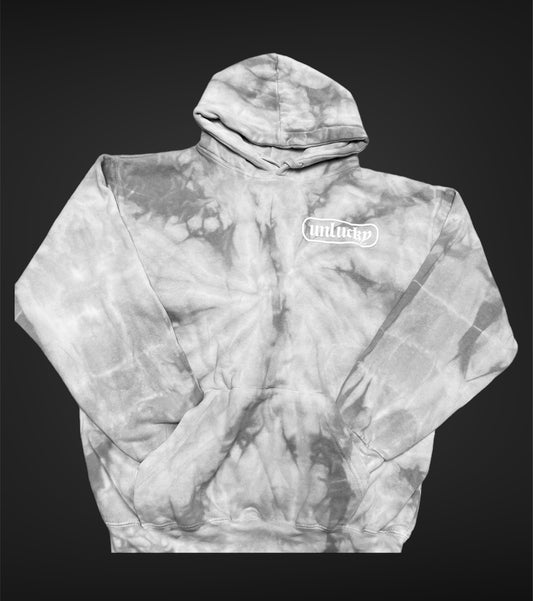 GRAY TIE-DYE HOODIE