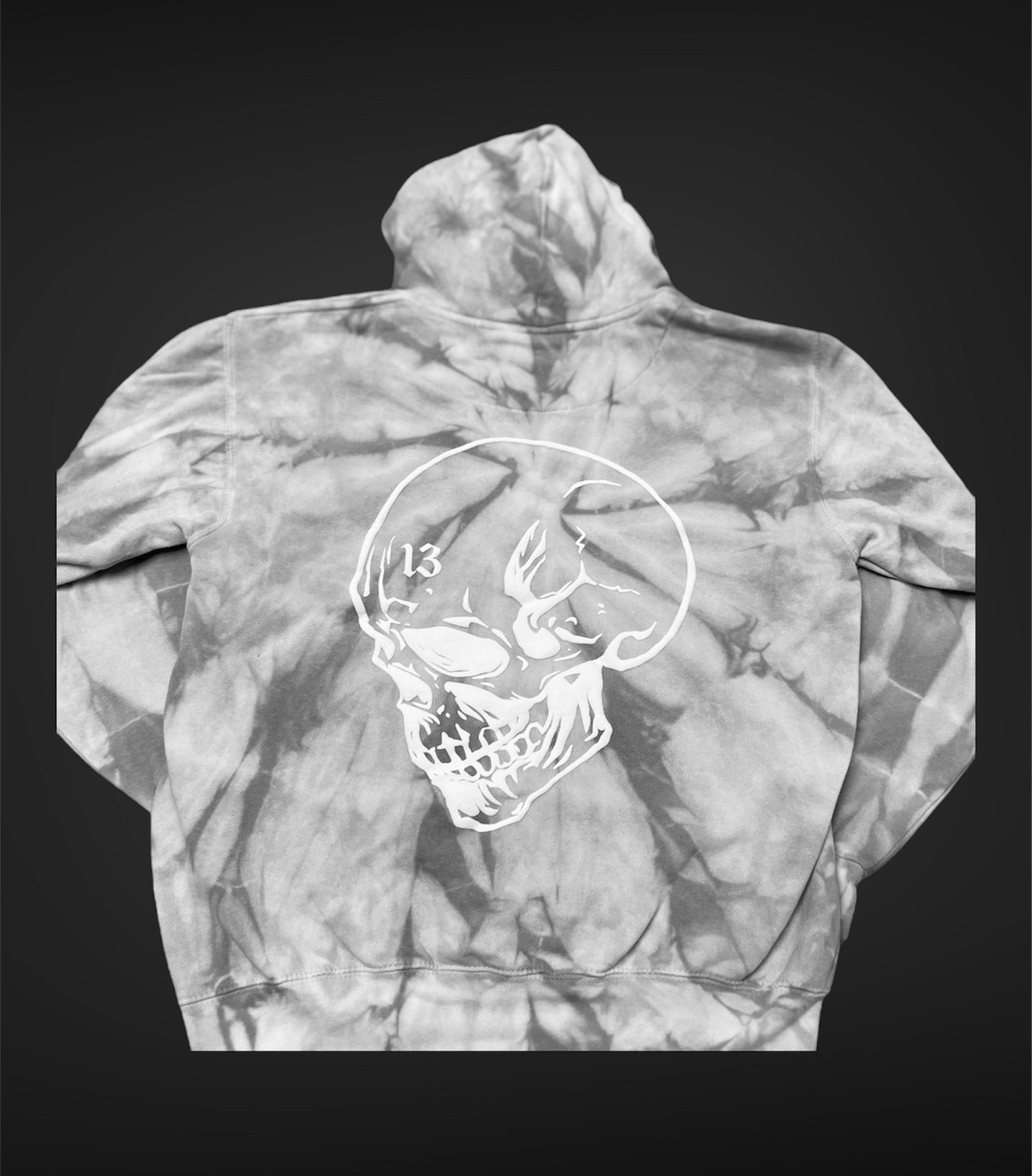 GRAY TIE-DYE HOODIE